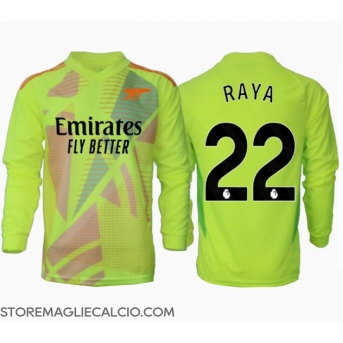 Arsenal David Raya #22 Portiere Maglia Gara Casa Repliche 2024-25 Maniche Lunghe
